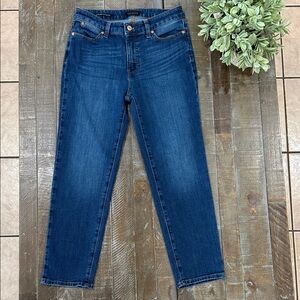 Talbots Straight Leg Crop Jeans Size 2 Classic Blue Denim